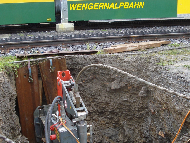 Schmutzwasserleitung, sewer line Wengernalp © TERRA AG, Reiden, Switzerland